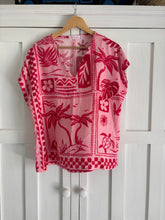Load image into Gallery viewer, ON SALE - Emmie Top LTD in Pink and Red Illustration *No refunds on sale items*