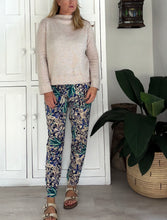 Load image into Gallery viewer, Bali Pants in Blue, Green and Cream Leaf