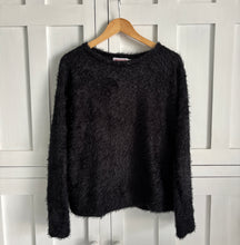 Load image into Gallery viewer, Fluffy Crewneck Jumper in Black