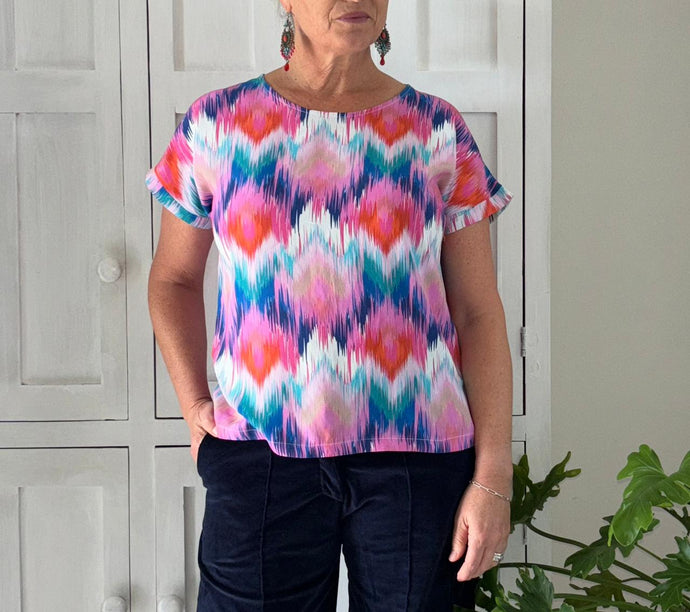 ON SALE - 80's T in Colourful Ikat