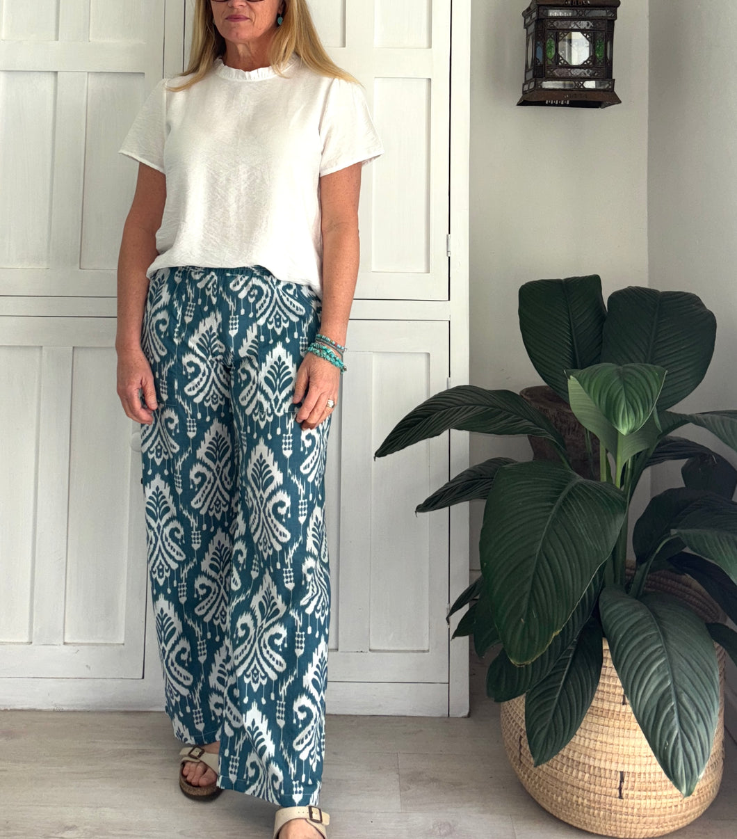 Malta High Neck Summer Blouse in White