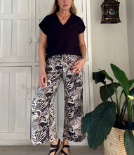 Load image into Gallery viewer, Kokomo Pants LTD in Black and Cream Abstract Botanical