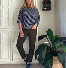 Load image into Gallery viewer, Roll-Hem Jogger in Military Green Ponti
