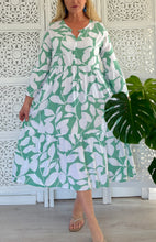 Load image into Gallery viewer, Original Dakota Dress in Light Green and White