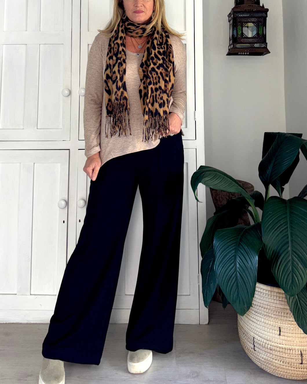 ON SALE - Wide Leg Track Pants in Black  *No refunds on sale items*