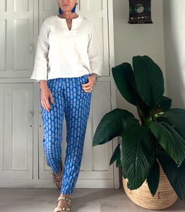 Bali Pants LTD in Sky Blue and White