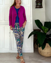 Load image into Gallery viewer, Bali Pants in Blue, Green and Cream Leaf