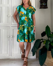 Load image into Gallery viewer, Greek Flutter Sleeve Dress LTD in Lemon Grove