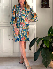 Load image into Gallery viewer, Tunis Tunic LTD with Frilly Sleeve in Papaya Medina