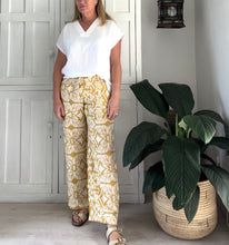 Load image into Gallery viewer, India Rayon Pants in Light Yellow and White