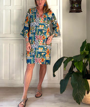 Load image into Gallery viewer, Tunis Tunic LTD with Frilly Sleeve in Papaya Medina