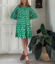 Load image into Gallery viewer, Original Greek Dress LTD with 3/4 Sleeve in Emerald Retro