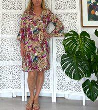 Load image into Gallery viewer, Tunis Tunic with Frilly Sleeve in India Print