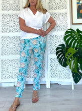 Load image into Gallery viewer, Bali Cotton Pants in Blue Pastel Floral