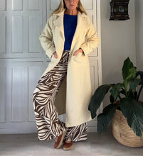 Load image into Gallery viewer, Wide Leg Pants in Cream and Mocha Leaf