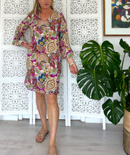 Load image into Gallery viewer, Tunis Tunic with Frilly Sleeve in India Print