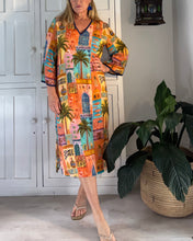Load image into Gallery viewer, Tangier Tunic LTD in Turquoise and Orange Kasbah