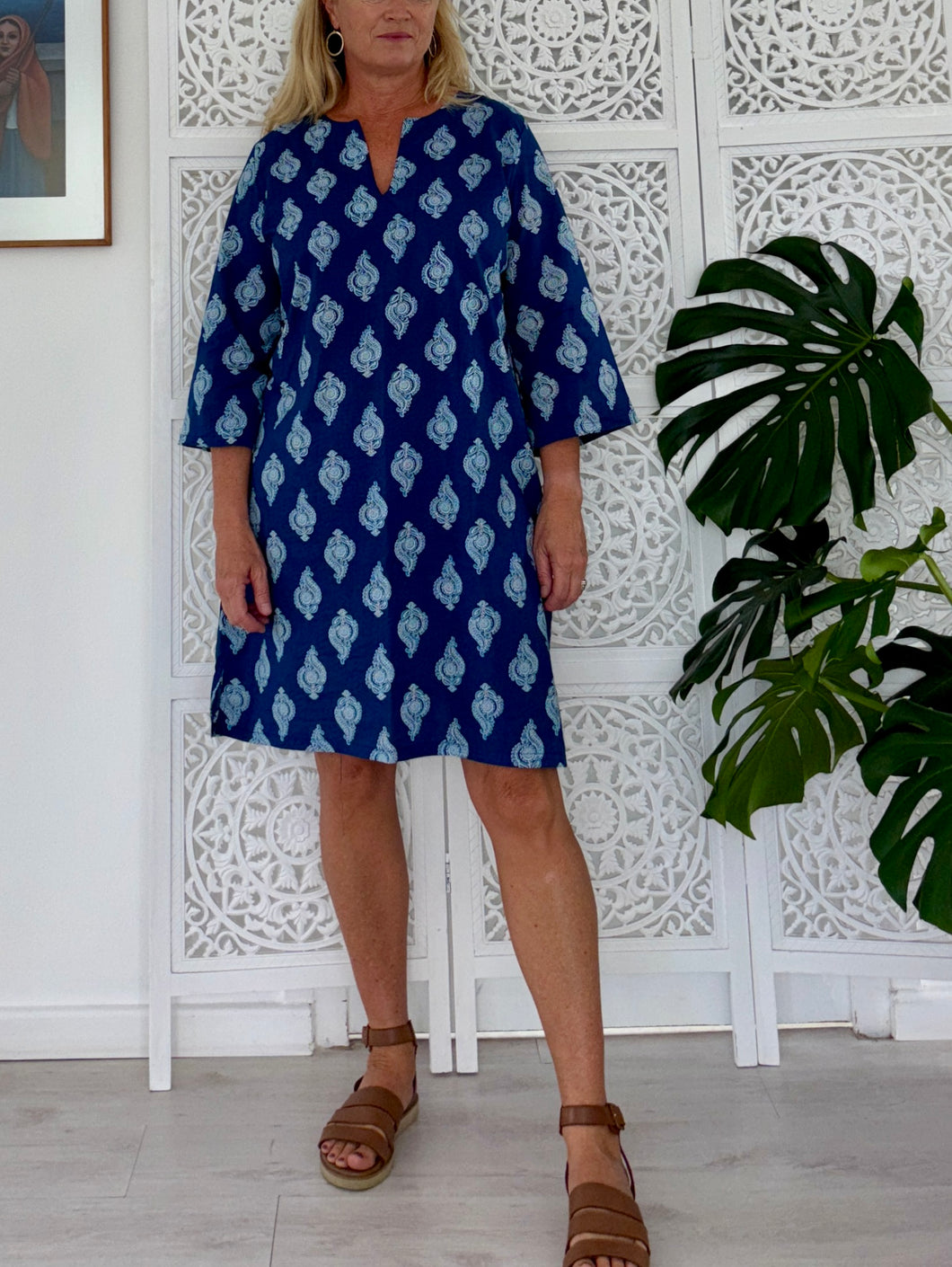 India Classic Tunic in Perfect Paisley Block Print