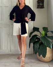 Load image into Gallery viewer, ON SALE - Koko Shorts in Cream Linen Blend