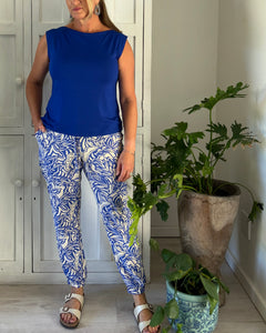 Reunion Pants in Bold Blue & White Airflow