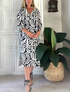 Tangier Tunic in Bold Black & White