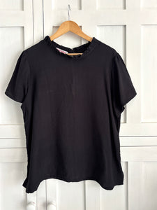 Malta High Neck Summer Blouse in Black