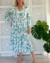 Load image into Gallery viewer, Original Dakota Dress in Light Green and White