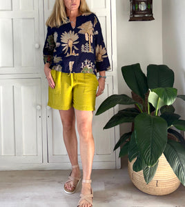 Koko Shorts in Limelight Rayon Blend