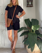 Load image into Gallery viewer, Malta High Neck Summer Blouse in Black