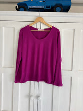 Load image into Gallery viewer, ON SALE - Scoop Neck Jumper in Raspberry *No refunds on sale items*