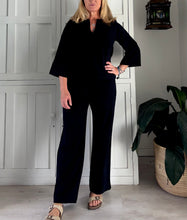 Load image into Gallery viewer, India Straight Pants in Black Cotton