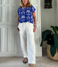 Load image into Gallery viewer, India Straight Pants in Winter White Cotton