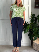 Load image into Gallery viewer, Emmie Top in Washed Green &amp; Cream