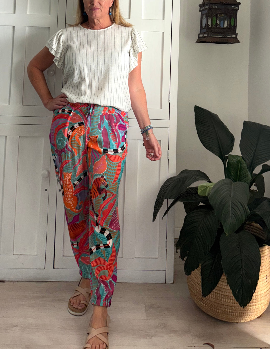 Reunion Pants LTD in Light Lazy Leopard