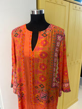 Load image into Gallery viewer, India Classic Tunic in Orange Indian Block Print