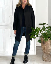 Load image into Gallery viewer, SALE - Camden Hooded Coat in Black