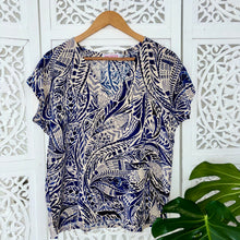 Load image into Gallery viewer, V Neck Shifty top LTD in Blue Watercolour