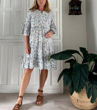 Load image into Gallery viewer, Original Greek Dress with Autumn Sleeve in Delicate Paisley