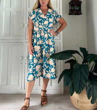 Load image into Gallery viewer, Malaga Dress in Teal and Cream