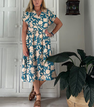 Load image into Gallery viewer, Malaga Dress in Teal and Cream