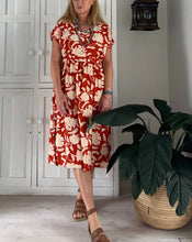 Load image into Gallery viewer, Malaga Dress in Rust and Cream