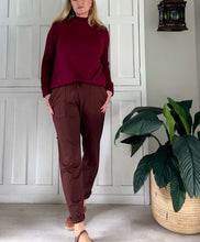 Load image into Gallery viewer, Roll-Hem Jogger in Chocolate Ponti