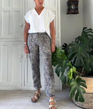 Load image into Gallery viewer, ON SALE - Pemba Cotton Pants in Cream &amp; Black Stipples - NO RETURNS