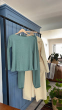 Load image into Gallery viewer, Boat Neck Knit in Light Blue Melange