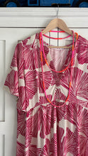 Load image into Gallery viewer, Barcelona Dress in Pink and White Fan Leaf