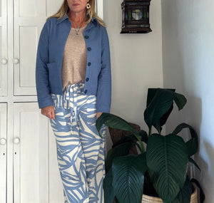 Shacket (Lined) in Soft Blue