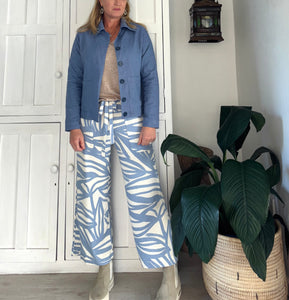 Shacket (Lined) in Soft Blue