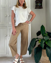 Load image into Gallery viewer, Barely Barrel Pants in Stone Cotton Stretch