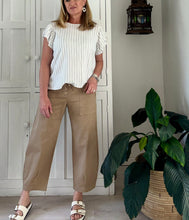 Load image into Gallery viewer, Barely Barrel Pants in Stone Cotton Stretch