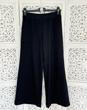 Load image into Gallery viewer, ON SALE - Wide Leg Track Pants in Black  *No refunds on sale items*